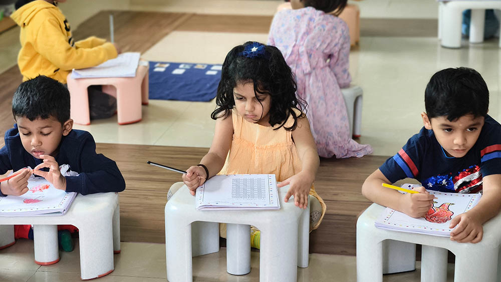 Children at child-centric activity
